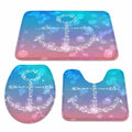 Mandala Badematte Set 3-teilig Saugfähig Soft U-förmig für Bad Dusche WC