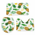 3-teiliges Badezimmer-Teppichset mit Ananas-Druck, weich und saugfähig