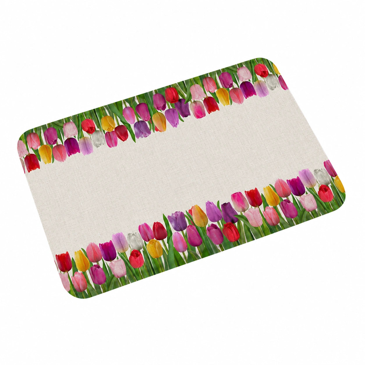 3-teiliges Badezimmerteppich-Set mit Blumenmotiv, rutschfest und saugfähig für WC und Bad