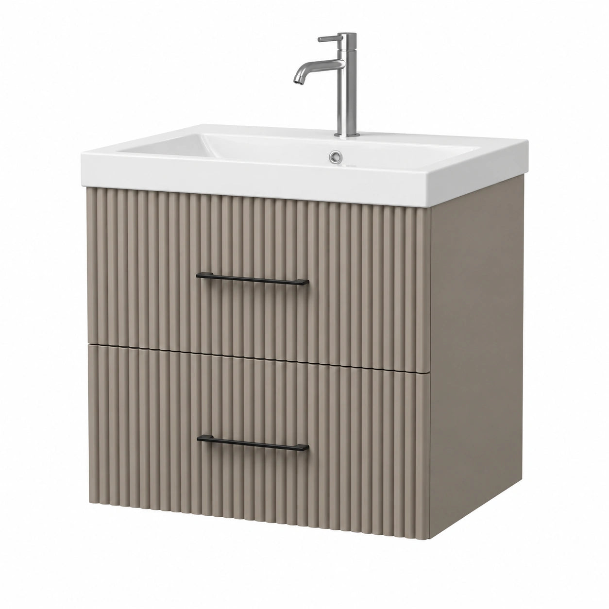 Elegantes Badmöbel-Set Liana 60 cm mit Keramikwaschbecken, Spiegelschrank und Softclose-Funktion